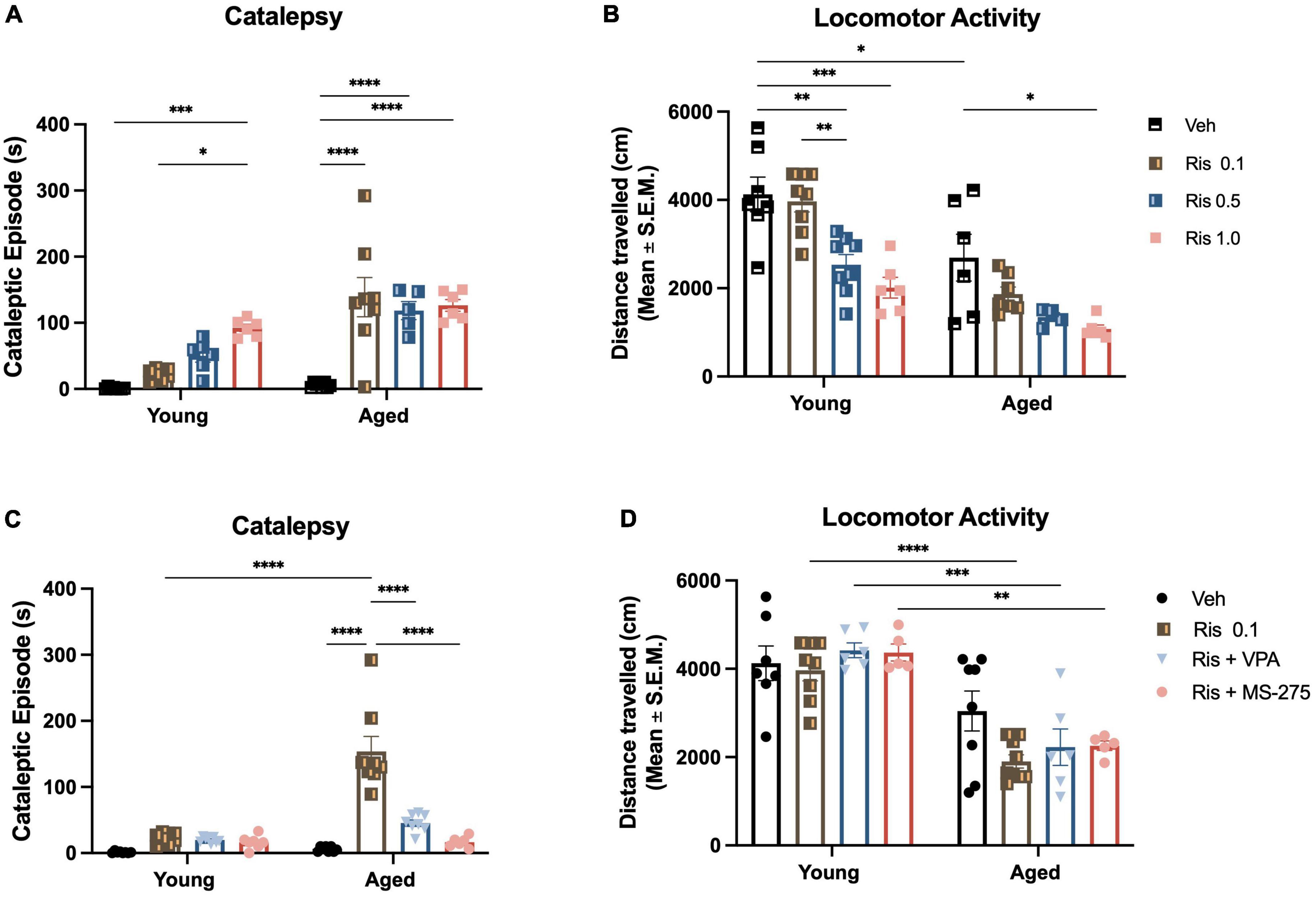 Histone deacetylase inhibitors mitigate antipsychotic risperidone-induced motor side effects in aged mice and in a mouse model of Alzheimer’s disease